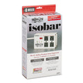Tripp Lite Isobar Surge Protector with Diagnostic LEDs, 4 AC Outlets, 6 ft Cord, 3,330 J, Light Gray