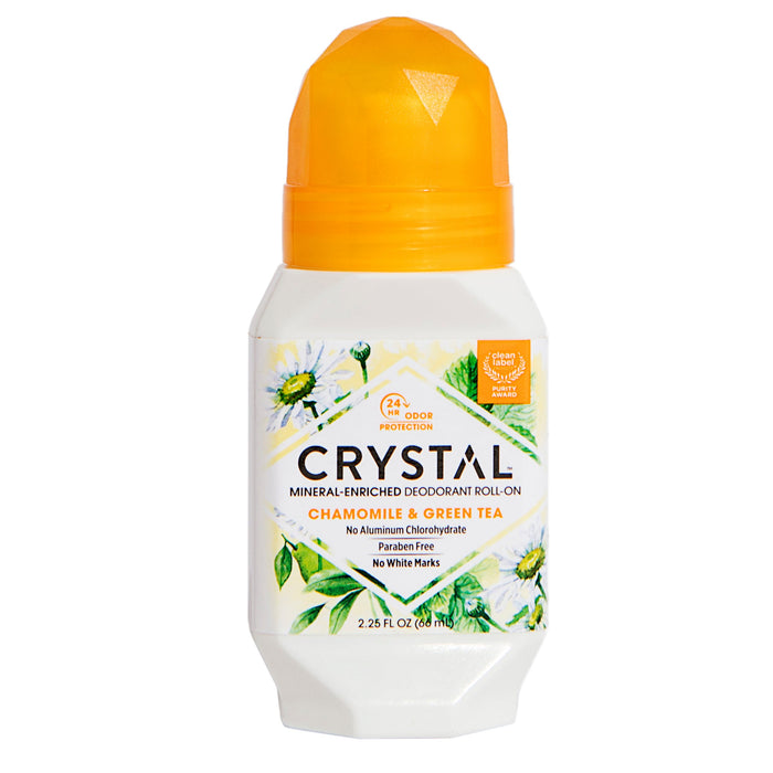 Crystal Essence Mineral Deodorant Roll-On Chamomile And Green Tea - 2.25 Fl Oz by Pasteur Pharmacy