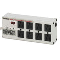 Tripp Lite Isobar Surge Protector, 8 AC Outlets, 12 ft Cord, 3,840 J, Light Gray