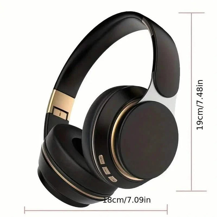 Wireless Over-Ear Headphones – Foldable, Mic, FM Radio, TF Card, USB Charging by DailySale