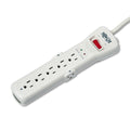 Tripp Lite Protect It! Surge Protector, 7 AC Outlets, 15 ft Cord, 2,520 J, Light Gray