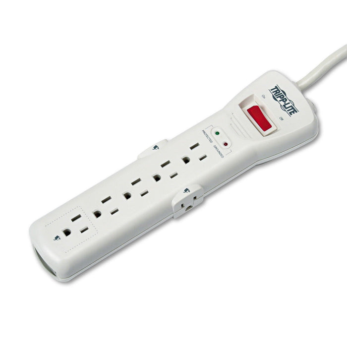 Tripp Lite Protect It! Surge Protector, 7 AC Outlets, 15 ft Cord, 2,520 J, Light Gray