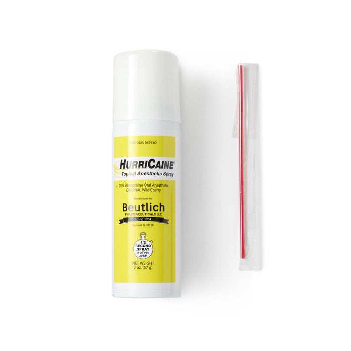 Beutlich Inc HurriCaine Wild Cherry Topical Benzocaine 20% Oral Anesthetic Spray 2 Oz by Pasteur Pharmacy