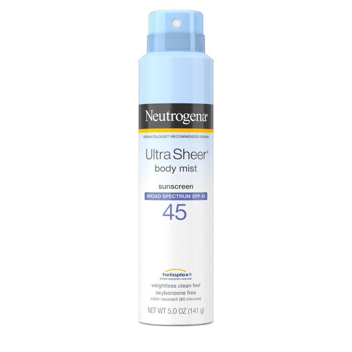 Neutrogena Ultra Sheer Body Mist Sunscreen Spray SPF 45 5 Oz 2019 by Pasteur Pharmacy