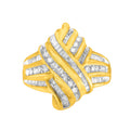 10K Yellow Gold Diamond Bypass Ring (1.0 cttw, H-I Color, I2-I3 Clarity) by Bids.com