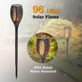 96 LEDs Solar Flame Torch Light by DailySale