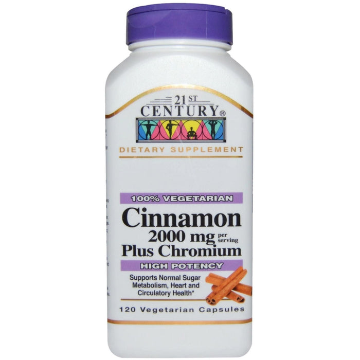 21st Century Cinnamon 2000Mg Plus Chromium Caplets 120 Ct by Pasteur Pharmacy