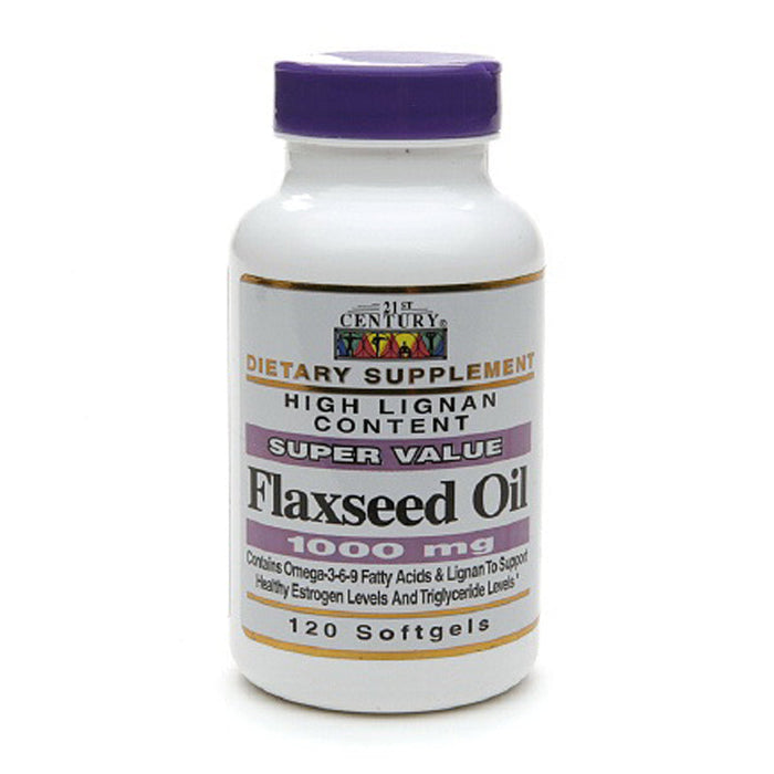 21st Century Flaxseed Oil, 1000 Mg, 120 Softgels by Pasteur Pharmacy