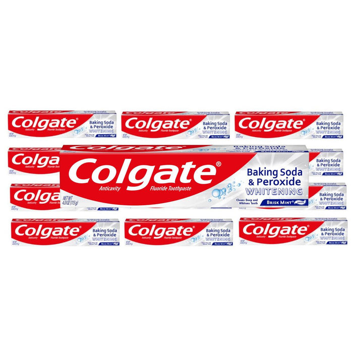 Colgate Toothpaste, Whitening, Brisk Mint, Baking Soda & Peroxide 2 oz by Pasteur Pharmacy