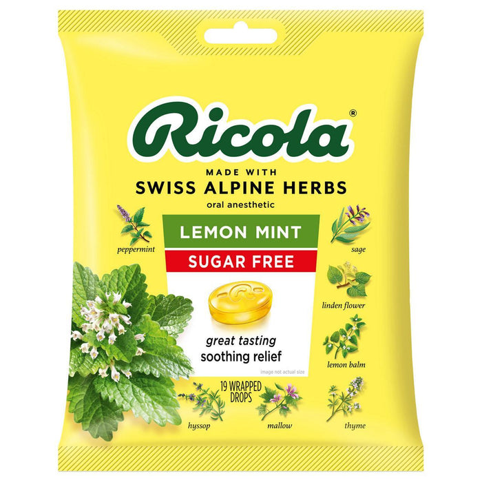 Ricola Herb Throat Drops, Sugar Free, Lemon Mint by Pasteur Pharmacy
