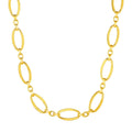 14k Yellow Gold Necklace with Polished Oval Links by Bids.com