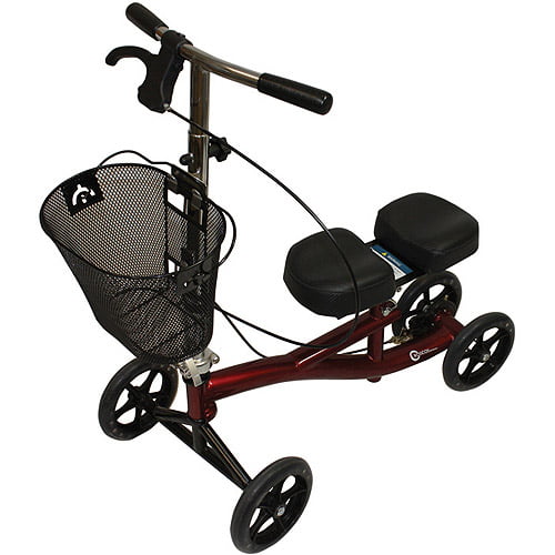 Roscoe Medical Basic Steel Knee Scooter Ros-Ksbg Burgundy by Pasteur Pharmacy