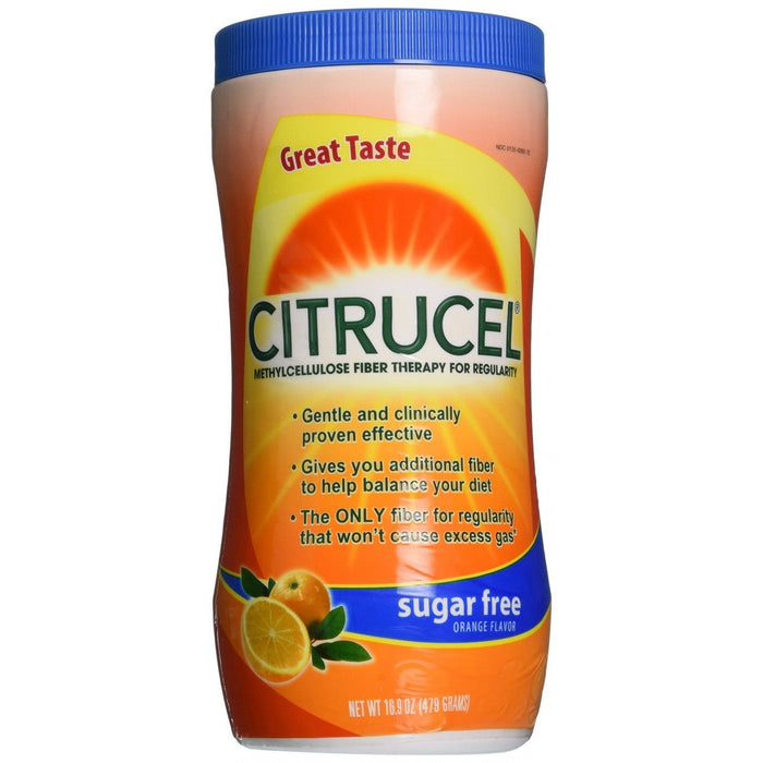 Citrucel Sugar Free Fiber Supplement Powder, Orange Flavor, 16.9 oz by Pasteur Pharmacy