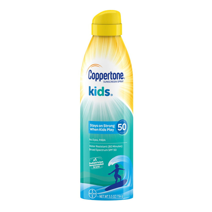 Coppertone Kids Sunscreen Water Resistant Continuous Spray Broad Spectrum SPF 50, 5.5 Ounces by Pasteur Pharmacy