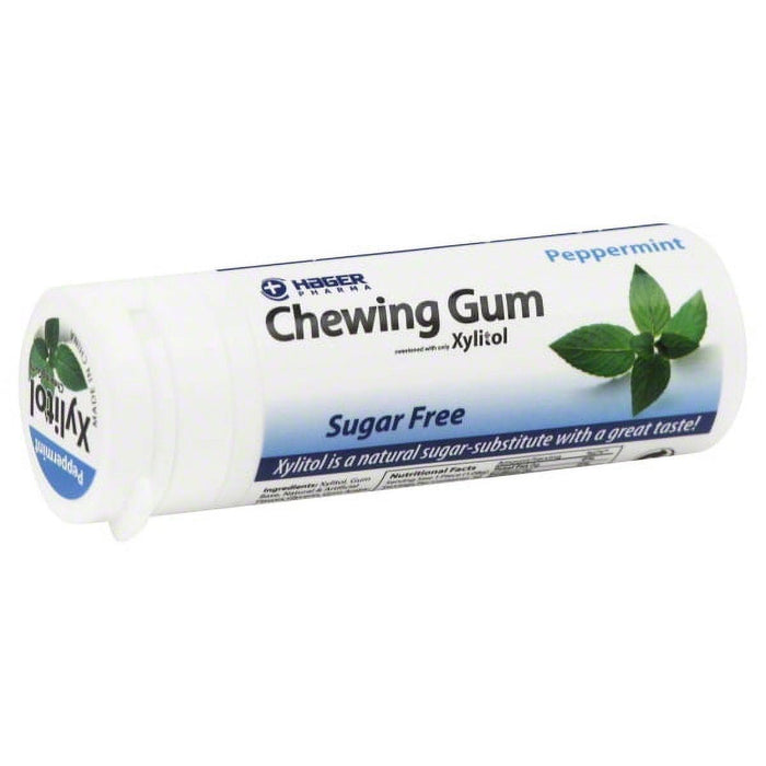 Hager Pharma Xylitol Chewing Gum - Peppermint - 30 Ct - Case Of 6 by Pasteur Pharmacy
