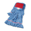Boardwalk Super Loop Wet Mop Head, Cotton/Synthetic Fiber, 5" Headband, Large Size, Blue