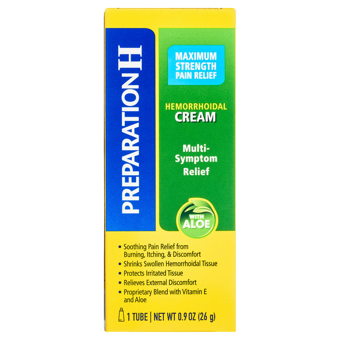 Preparation H® Maximum Strength Pain Relief Cream with Aloe - 0.9 oz Tube by Pasteur Pharmacy