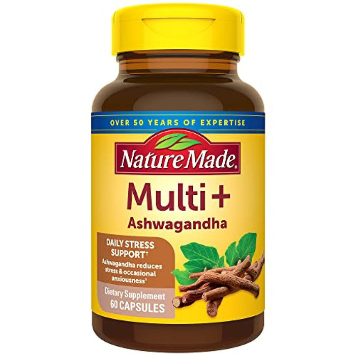 Nature Made Multi + Ashwagandha Capsules Multivitamin For Women And Men 60 by Pasteur Pharmacy