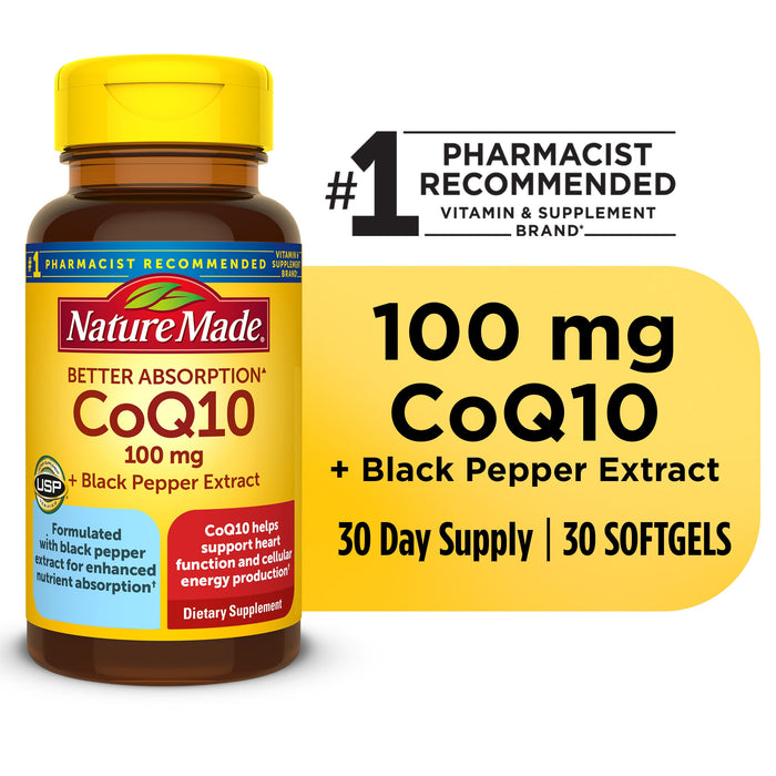Nature Made CoQ10 100 Mg With Black Pepper Extract Softgels by Pasteur Pharmacy