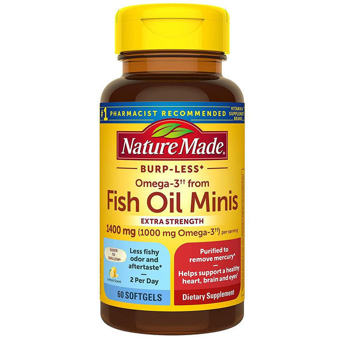 Nature Made Extra Strength Burp Less Omega 3 Fish Oil 1400 Mg Minis by Pasteur Pharmacy