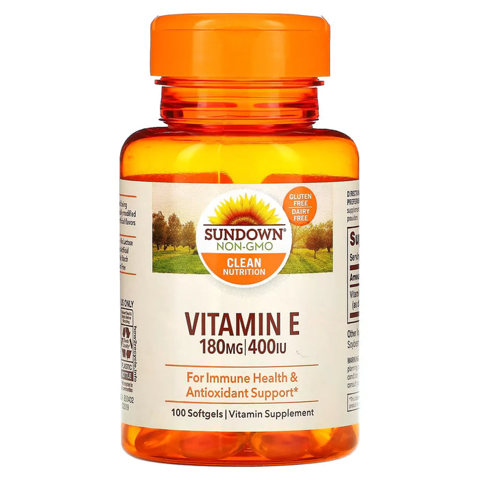 Sundown Naturals, Vitamin E, 180 Mg (400 IU), 100 Softgels ( Discontinued ) by Pasteur Pharmacy
