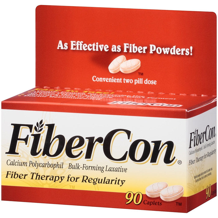 Fiber Con Therapy For Regularity (Calcium Polycarbophil) Caplets 90 Ct Box by Pasteur Pharmacy