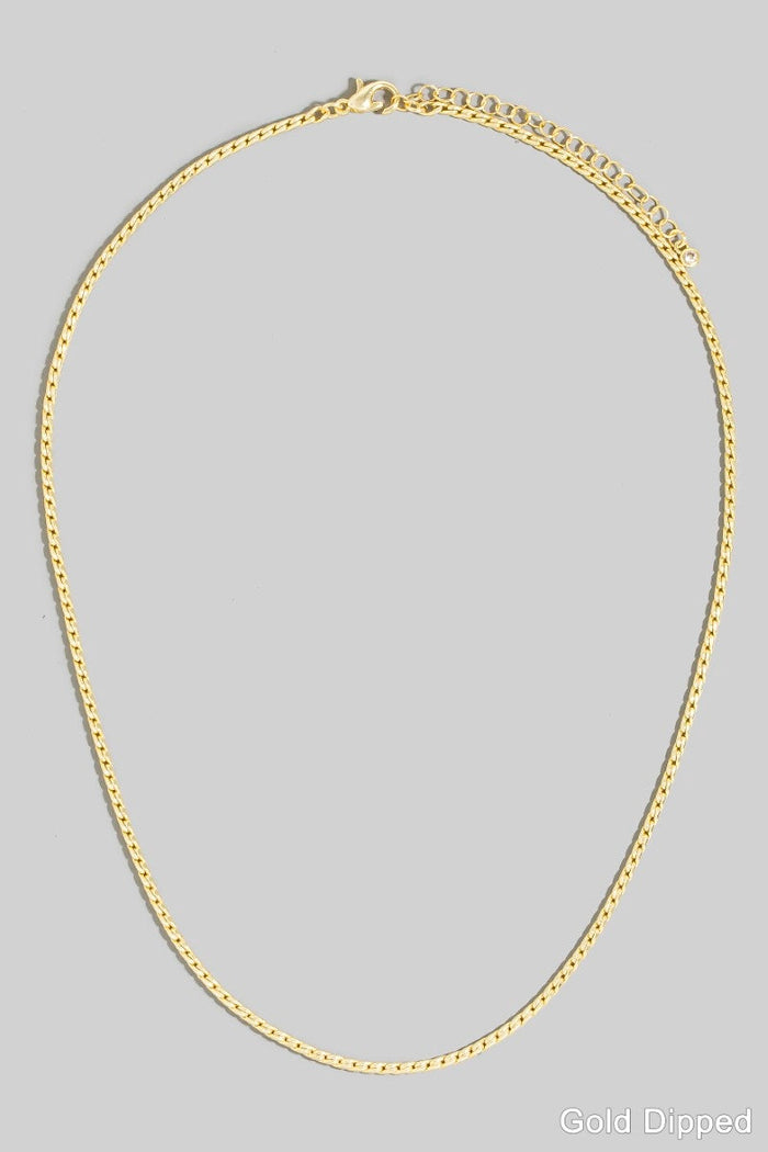 Gold Dipped Spiral Chain Necklace by Boutique 23