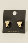 Gold Dipped Staggered Layered Hoop Earrings