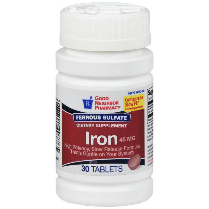 Good Neighbor GNP Iron Slow Release 45 Mg 30 Tabs by Pasteur Pharmacy
