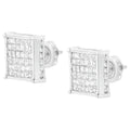 10K White Gold 2ct TDW Princess-Cut Composite Diamond Stud Earring (I-J ,I2-I3) by Bids.com
