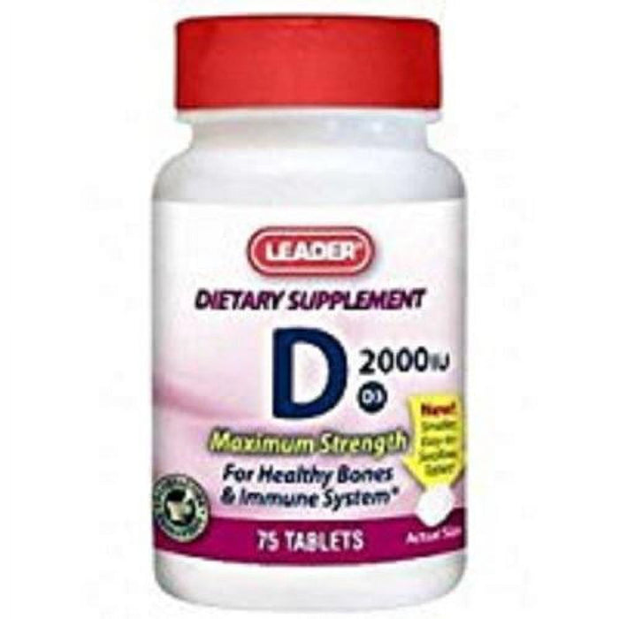 Leader(Tm) Vitamin D3 50 Mcg Tablet 75 Ea by Pasteur Pharmacy