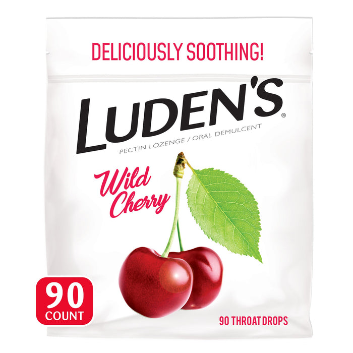 Luden's Deliciously Soothing Throat Drops, Wild Cherry Flavor, 2.8 mg Pectin, 90 Count by Pasteur Pharmacy