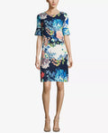 ECI Bell-Sleeve Floral-Print Dress, Size 10 by Vanessa Jane