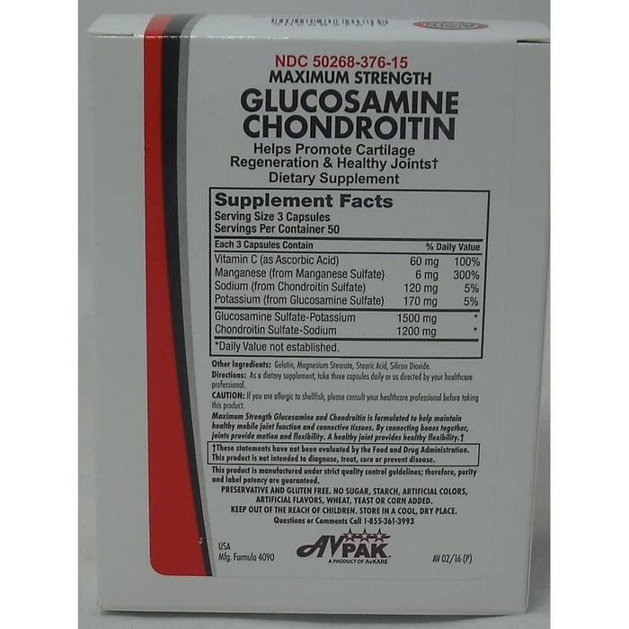 AvPak AvKare Glucosamine Chondroitin Capsules by Pasteur Pharmacy