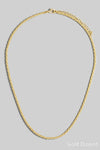 Gold Dipped Tight Braided Rope Classic Chain Necklace