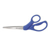 Westcott Preferred Line Stainless Steel Scissors, 8" Long, 3.5" Cut Length, Blue Offset Handle