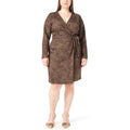 Michael Michael Kors Plus Size Animal-Print Faux-Wrap Dress – Suntan, Size 3X by Vanessa Jane