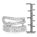 0.83 Carat Genuine White Diamond .925 Sterling Silver Ring by Bids.com