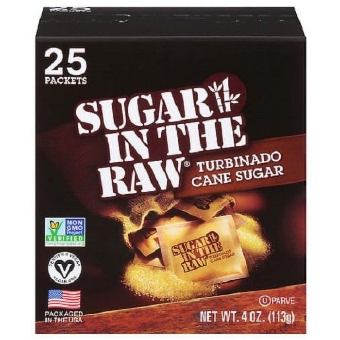 Sugar In The Raw Natural Cane Turbinado Sugar, 25 Individual Packets by Pasteur Pharmacy