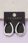 Gold Dipped Oval Hinge Hoop Earrings