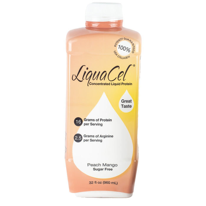 LiquaCel Global Health Products In, Oral Protein Supplement Peach Mango Flavor 32 Oz. Container Bottle Ready To Use, Count Of 6 by Pasteur Pharmacy