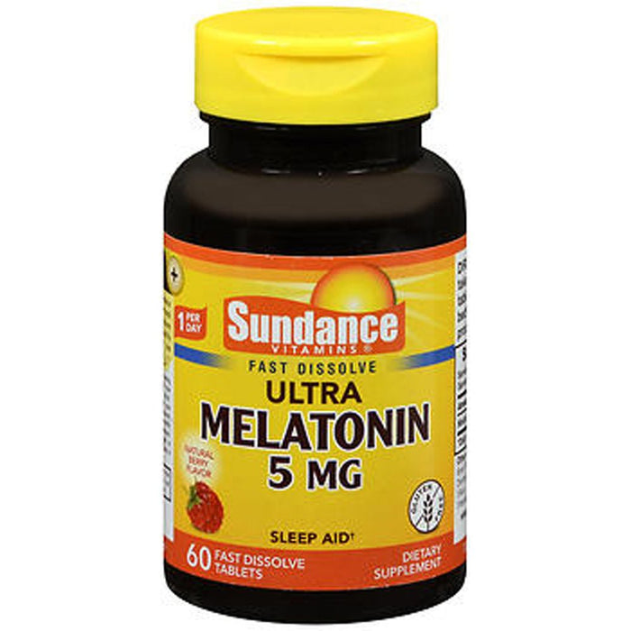 Sundance Vitamins® Melatonin – 5 mg Natural Berry Flavor (60 Tablets) by Pasteur Pharmacy