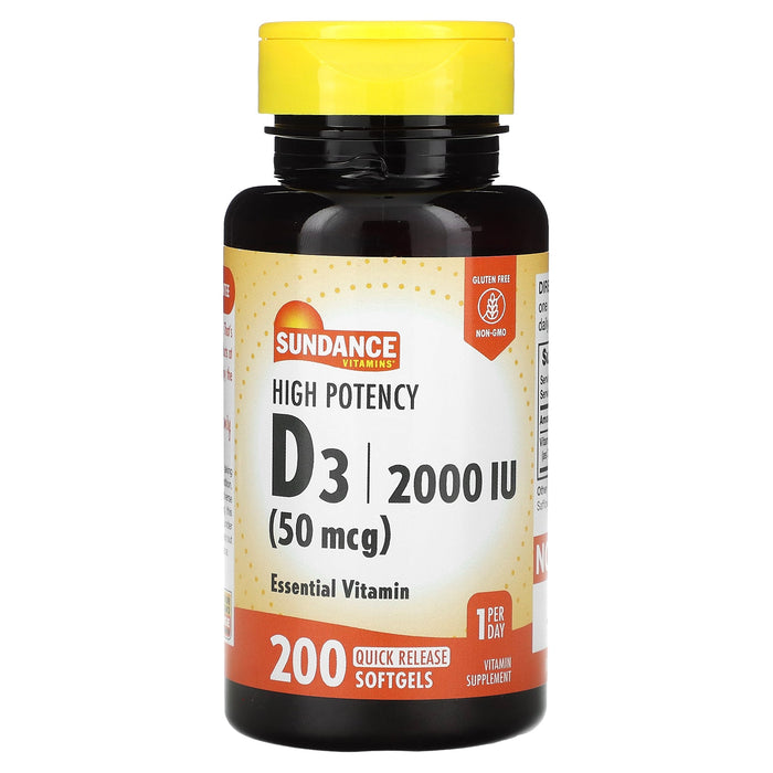 Sundance High Potency D3 Quick Release Softgels by Pasteur Pharmacy