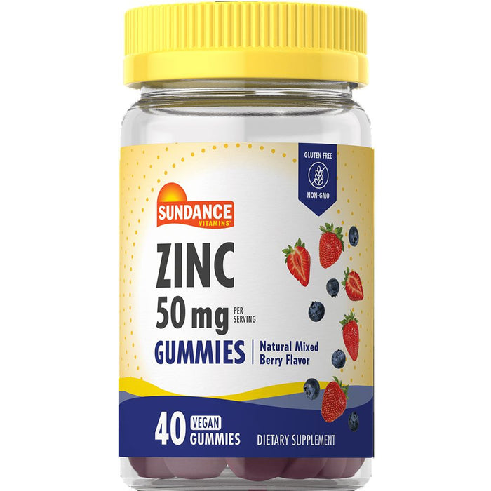 Sundance Vitamins® Zinc Vegan Gummies – Natural Mixed Berry Flavor by Pasteur Pharmacy