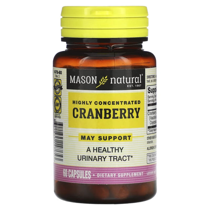 Mason Natural Highly Concentrated Cranberry Capsules, #1476 by Pasteur Pharmacy
