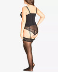 City Chic Trendy Plus Size Eve Lace Bustier Black,Size 40E by Vanessa Jane