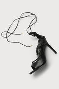 Lulus Sayela Black Lace-Up High Heels, Size 8.5 by Vanessa Jane