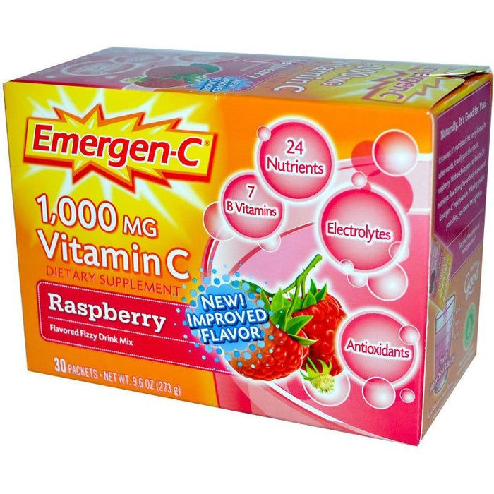 Emergen-C Vitamin 1000 Mg, Raspberry, Fizzy Drink Mix by Pasteur Pharmacy