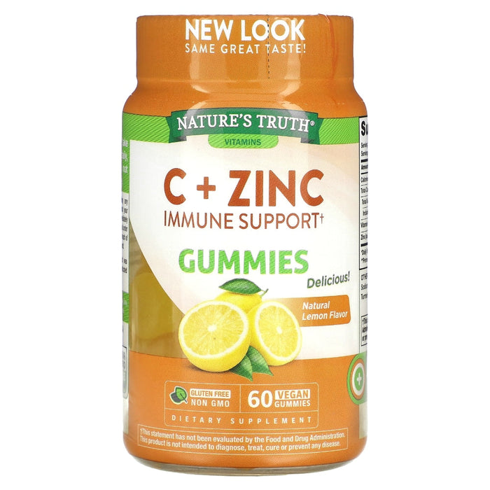 Nature's Truth Vitamin C, Immune Support + Manuka Honey, Zinc, Gummies, Natural Honey Lemon by Pasteur Pharmacy