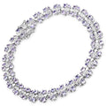 7.02 Carat Genuine Tanzanite and White Sapphire .925 Sterling Silver Bracelet by Bids.com